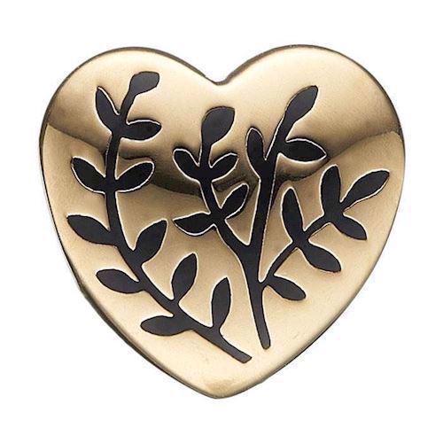 Image of Fern Heart forgyldt Collect sølvarmbånds charm smykke fra Christina Collect